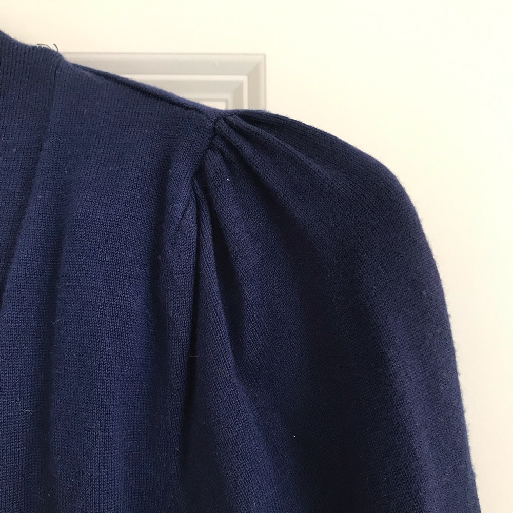 Navy Ballet Wrap Sweater, Premise Brand S - Picture 4 of 4